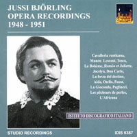 尤西．畢約林歌劇演唱作品集 - 普契尼、古諾、威爾第、比才等作品 (1948-1951) Jussi Bjorling: Opera Recordings (1948-1951) (CD) 【IDIS】