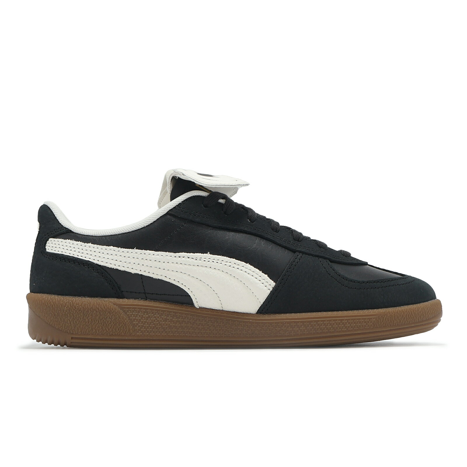Puma 休閒鞋 Palermo Premium 男鞋 女鞋 黑 白 麂皮 翻鞋舌 焦糖底 德訓鞋 1