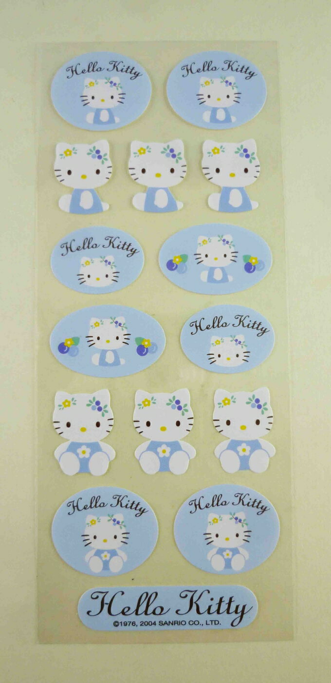 【震撼精品百貨】Hello Kitty 凱蒂貓 KITTY貼紙-藍莓(藍) 震撼日式精品百貨