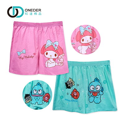 三麗鷗 居家四角褲 美樂蒂 人魚漢頓平口褲 寬版內褲 【旺達棉品】MM-C025