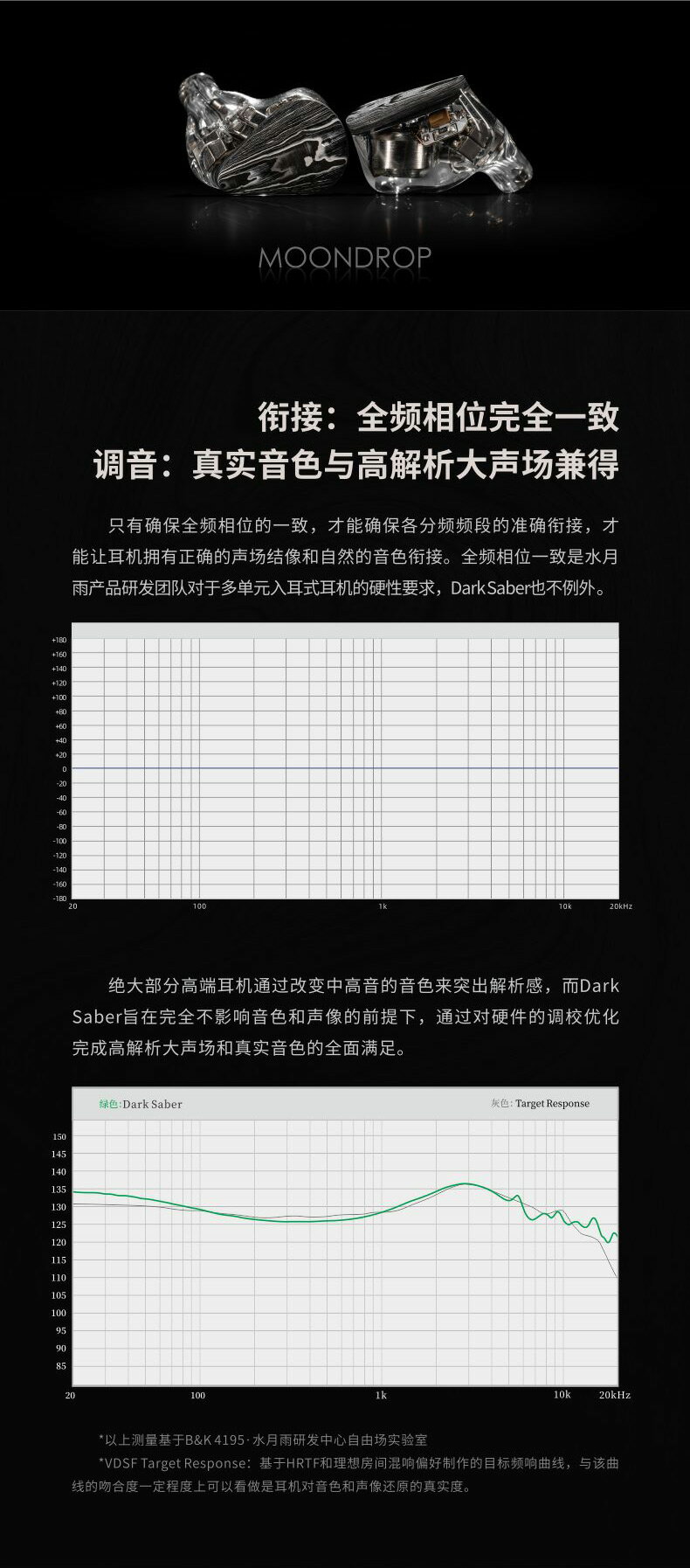 水月雨(MOONDROP) DARKSABER 水月雨Moondrop Dark Saber黑劍入耳式耳機