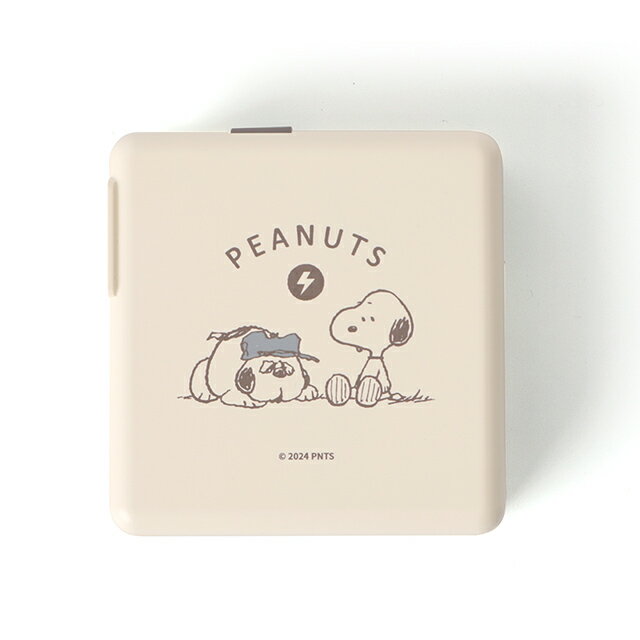 Peanuts史努比多功能行動電源- Norns Original Design Snoopy 磁吸無線快充10000mAh萬能充 自帶線 1