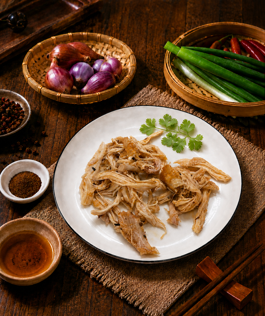 北高雙品牌強強聯手推出!新口味香辣上市【阿雪真甕雞】椒麻雞絲 解凍即食!每包190元 /150g 選用高雄知名劉姥姥花椒油!四川花椒~ 香麻夠勁! 0