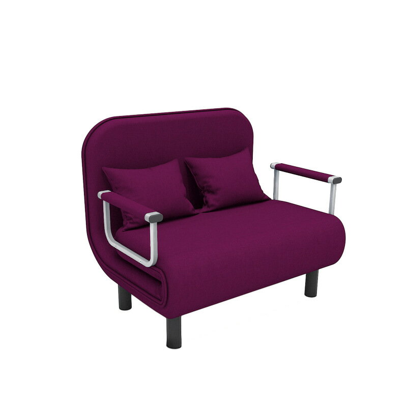 灰色簡約折疊沙發床公寓小戶型簡易帶扶手躺椅單人折疊沙發床