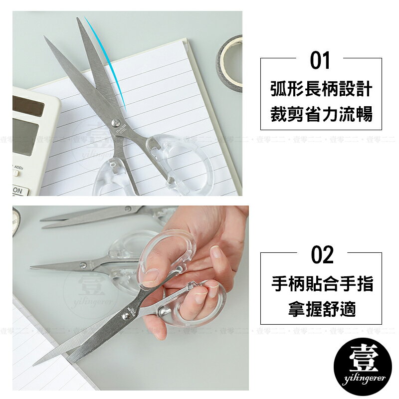 【台灣現貨🔥發票】 剪刀 小剪刀 透明剪刀 辦公剪刀 不鏽鋼剪刀 文具用品 裁紙剪刀 透明家用小剪刀 多功能剪刀 萬用剪 4