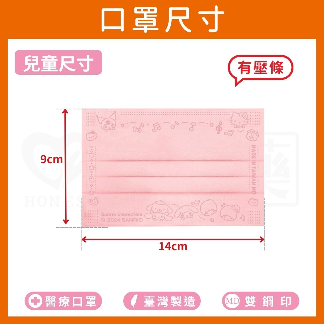 現貨 幸福物語 三麗鷗 音樂派對 成人/兒童 平面醫療口罩 30入 酷洛米 大耳狗 澄石藥局 9