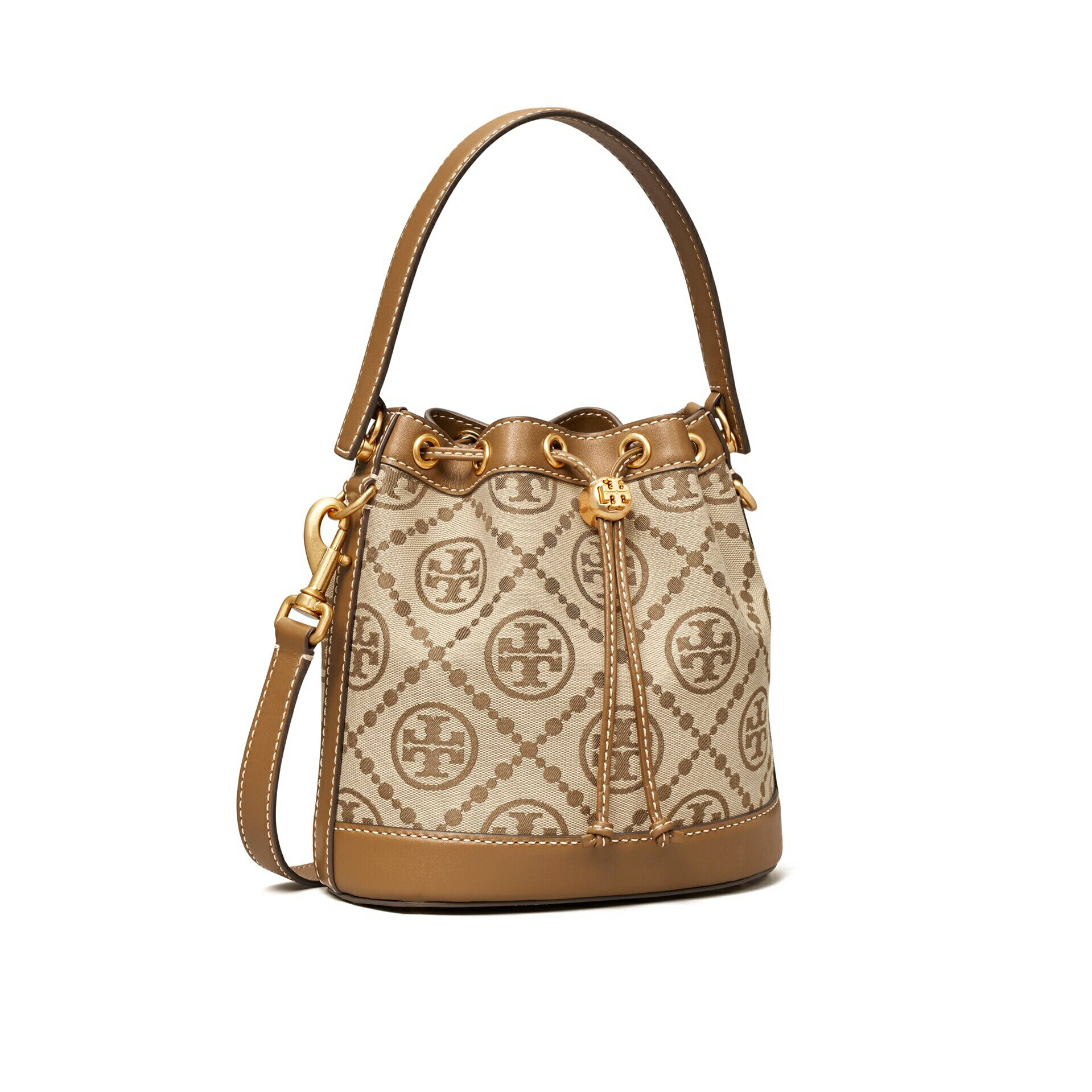精選★TORY BURCH T MONOGRAM 單肩斜跨手提水桶包 79487 84336  (現貨整新)~【母親節禮物★菲尼斯 國際精品3折起 春夏新品 換季下殺】 1