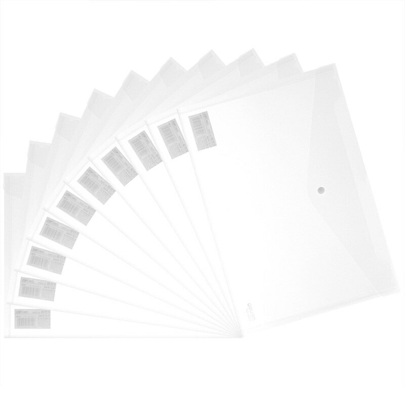 ✨台灣現貨📦得力 按扣式文件袋 辦公收納袋 A4檔案袋 透明文件袋 文具用品 辦公用品 文具收納 辦公收納 #丹丹悅生活 2