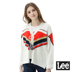 Lee 民族風長袖針織外套/101+米白色-女款