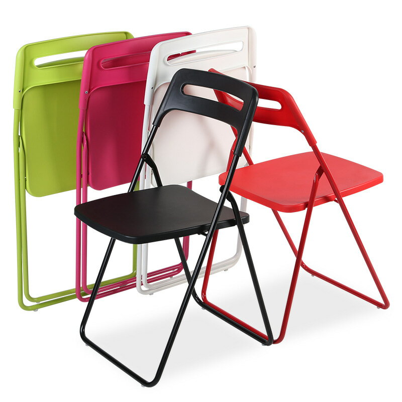 塑料折疊椅北歐簡易會展靠背椅子休閒家用大學生電腦椅時尚餐椅凳