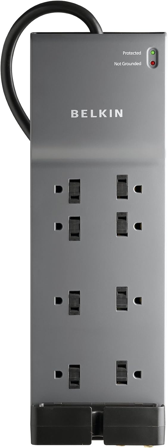 [6美國直購] Belkin BE108230-06 8-Outlet Power Strip Surge Protector 6ft w/ Coaxial Protection