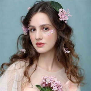 臉貼紙飾品森系仙女貼花裝飾花花瓣拍照舞臺自然裝飾品寫真新娘妝1入