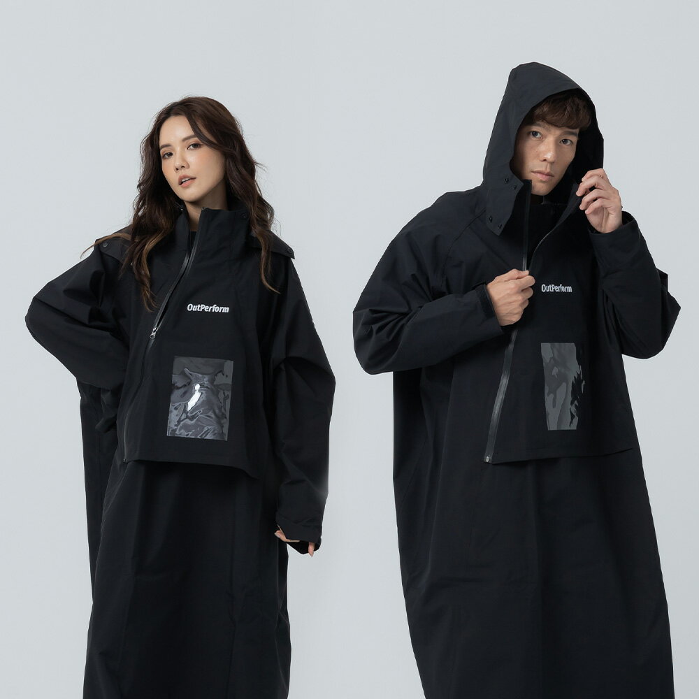【奧德蒙直營】背包款-ACE半斜開雙拉鍊連身式雨衣-outperform 0