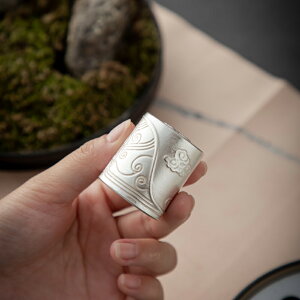 鎏銀蓋置蓋托蓋碗紫砂茶壺蓋子置放日式創意功夫茶具配件茶道零配