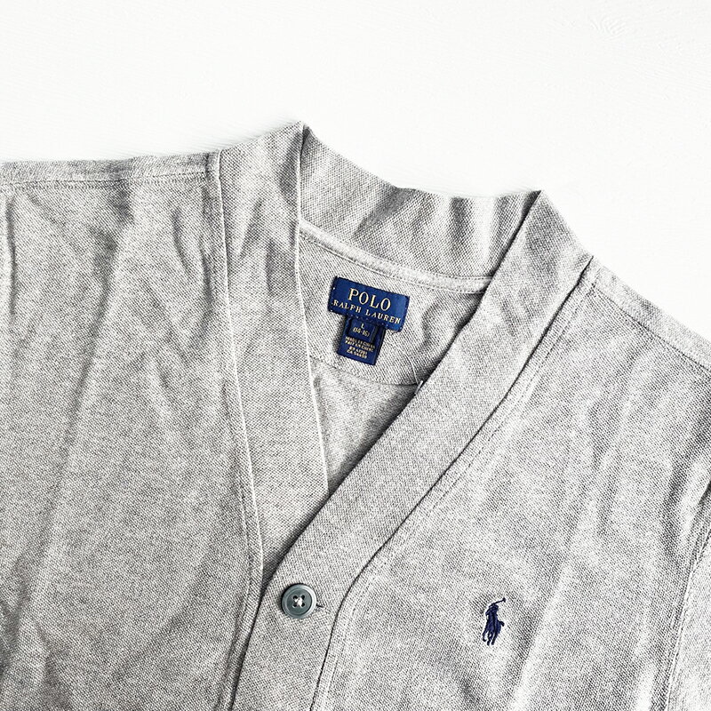 美國百分百【全新真品】Ralph Lauren 針織衫 V領 RL 小馬 上衣 長袖 logo 青年版 灰色 B572