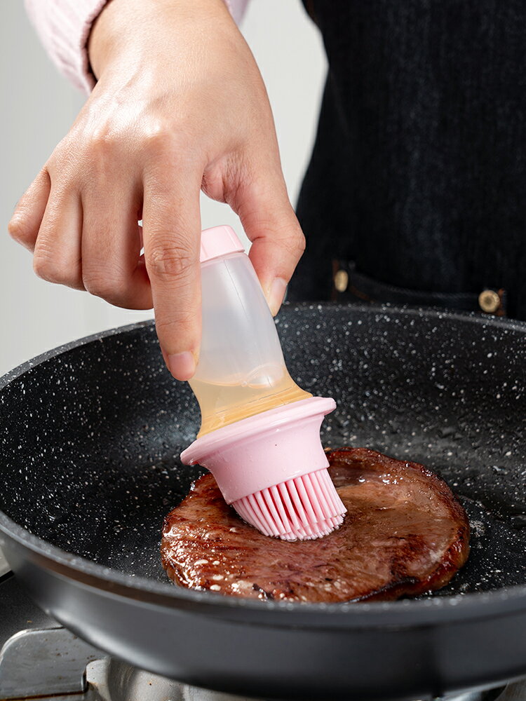 家用燒烤刷廚房烙餅油刷小號烘培刷子矽膠擠壓油瓶食品刷