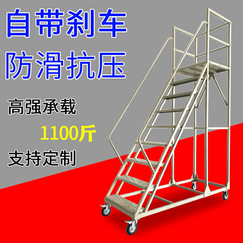 【臺灣公司 可開發票】自帶剎車防滑抗壓登高梯室內閣樓踏步樓梯帶剎車登高梯移動平臺梯