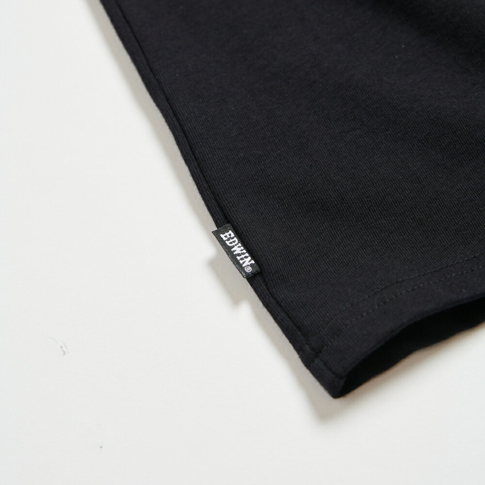 EDWIN 口袋滑板寬版短袖T恤-男款 黑色 7