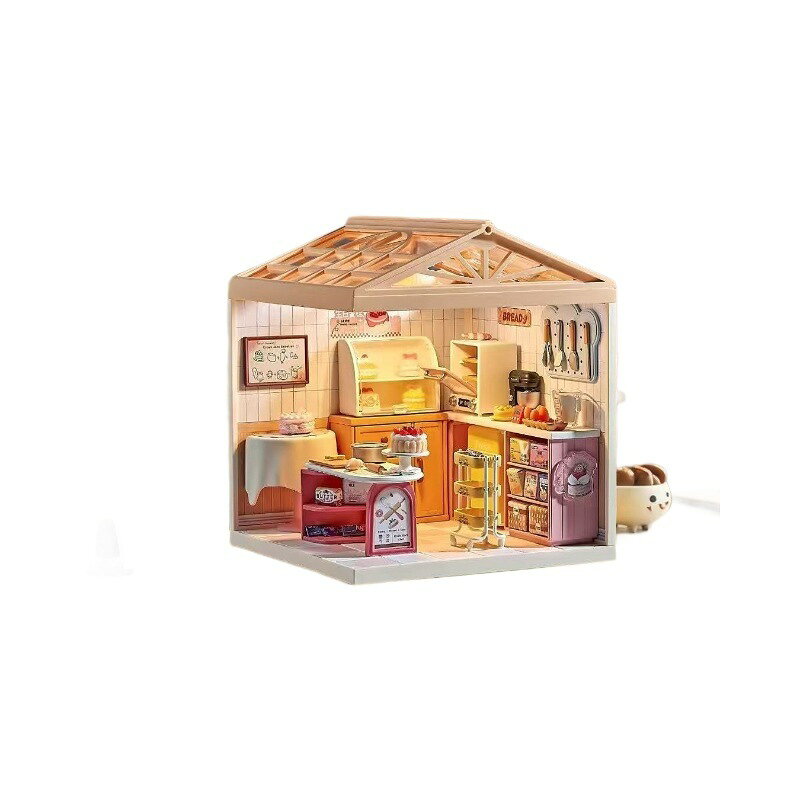 【高CP值】DIY拼裝玩具 妙妙系列 doll house 立體模型 積木玩具 貓咖啡廳 製作玩樂 個人收藏