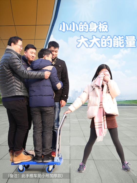 小推車拉貨手推車搬運車平板車拖車折疊快遞家用手拉車便攜購物車 雙11全館免運