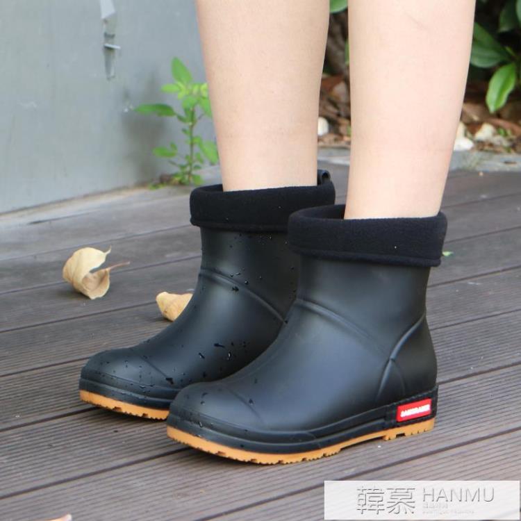 新品冬韓國可愛防水雨鞋女士中筒時尚外穿防滑水鞋平底雨靴女膠鞋 全館免運