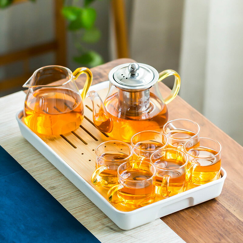 玻璃茶具套裝家用茶杯功夫茶耐熱耐高溫泡茶神器簡約過濾小型茶壺