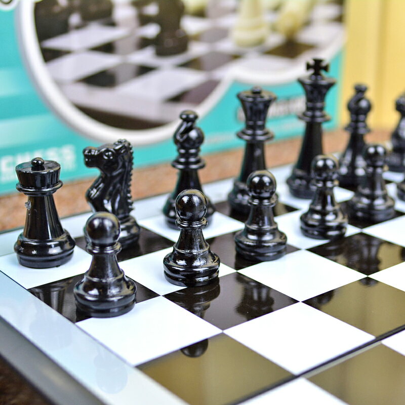 國際象棋兒童學生初學磁性入門 折疊棋盤磁石棋子比賽用智力