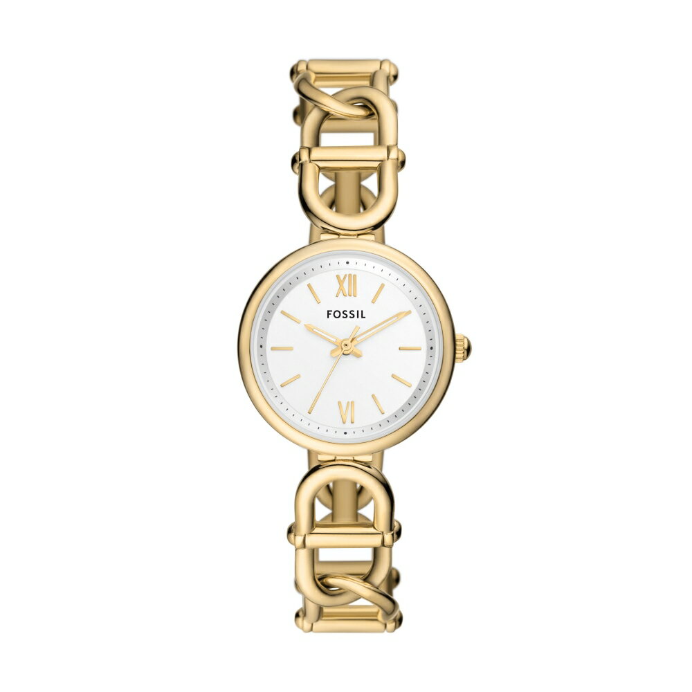 送禮首選★FOSSIL  Carlie 時尚金色手鍊式女錶-30mm ES5272【美國時尚品牌】  附提袋【全館滿額折價★FOSSIL全系列包夾送美妝蛋】