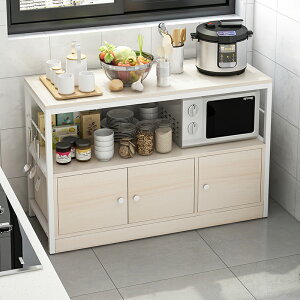 餐邊柜廚房碗柜置物架落地式多層家用多功能碗碟收納櫥柜儲物柜子