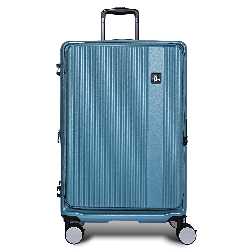 【Lynx 美國山貓】29吋第三代前開式行李箱、70MM避震煞車雙排輪、防爆拉鏈、TSA海關鎖、可加大 0