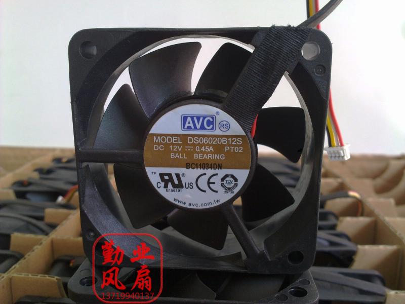 臺灣AVC 6020雙滾珠 6CM大風量風扇 CPU風扇12V 0.45A DS0620B12S