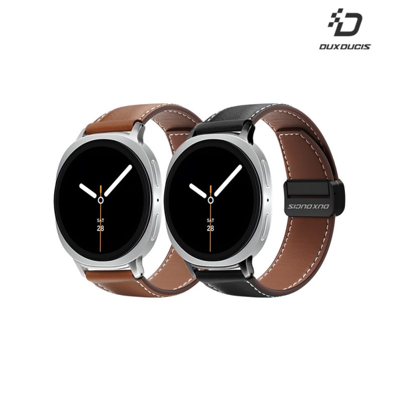 DUX DUCIS SAMSUNG 三星 Galaxy Watch 8 YA 真皮錶帶 手錶帶 表帶 磁扣 小牛皮 防水 防汗 透氣 商務