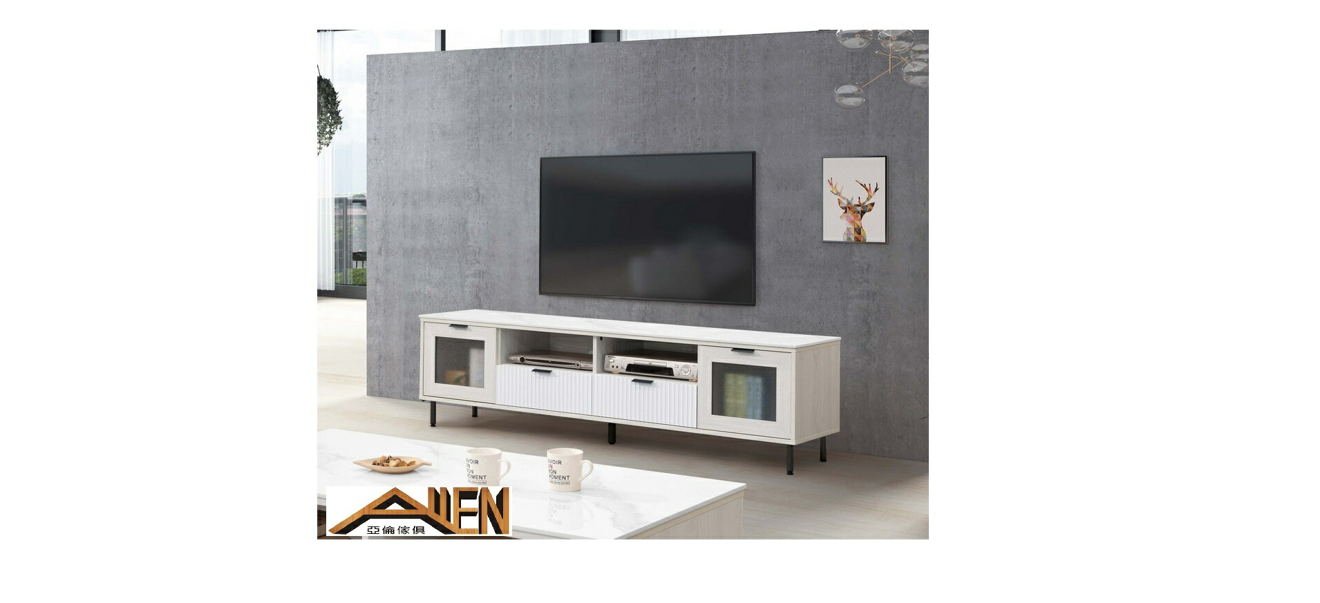 亞倫傢俱*賀本6尺岩板長櫃