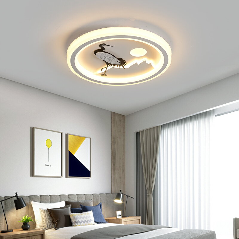 北歐簡約現代臥室燈創意個性家用溫馨浪漫圓形房間燈led吸頂燈