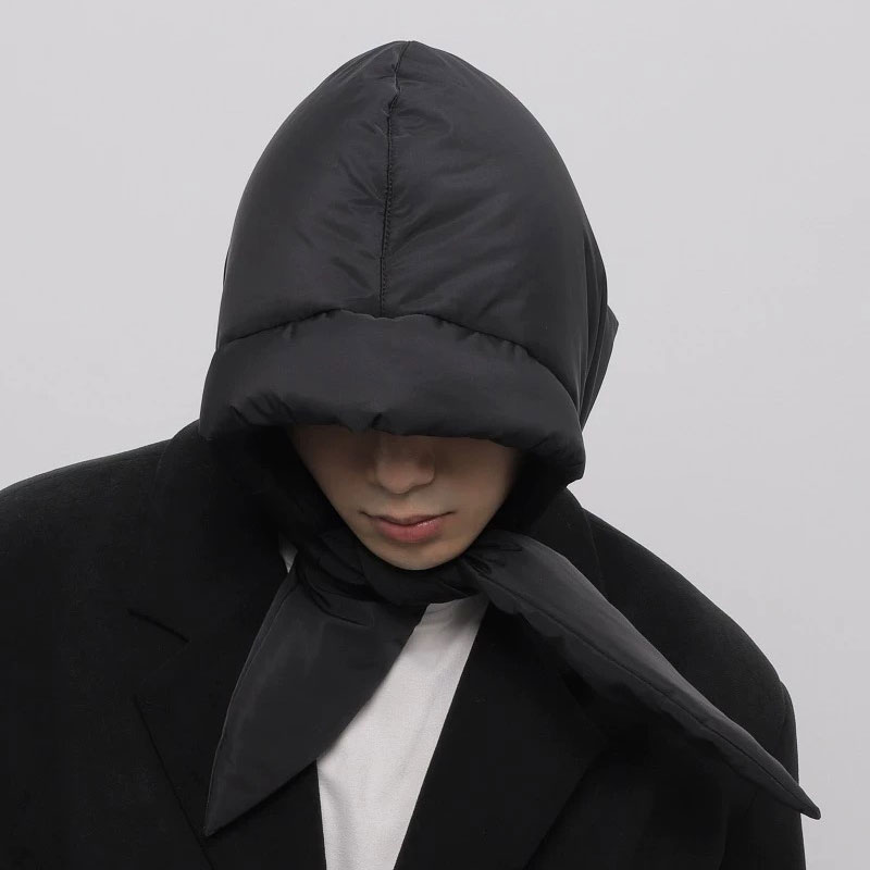 ANNAS 正韓羽絨棉蝴蝶結雷鋒帽 巴拉克拉法帽 遮耳帽 飛行帽 綁帶空氣感帽子 保暖耳罩 百搭小臉 9