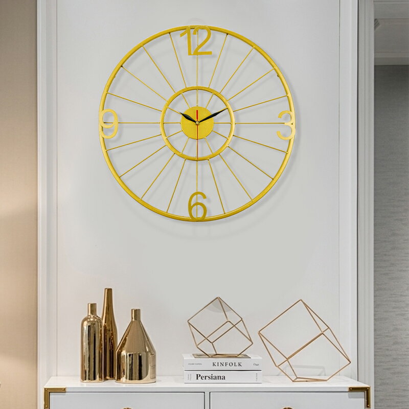 新中式掛鐘客廳家用時尚2021新款時鐘輕奢藝術大氣鐘表掛墻裝飾品