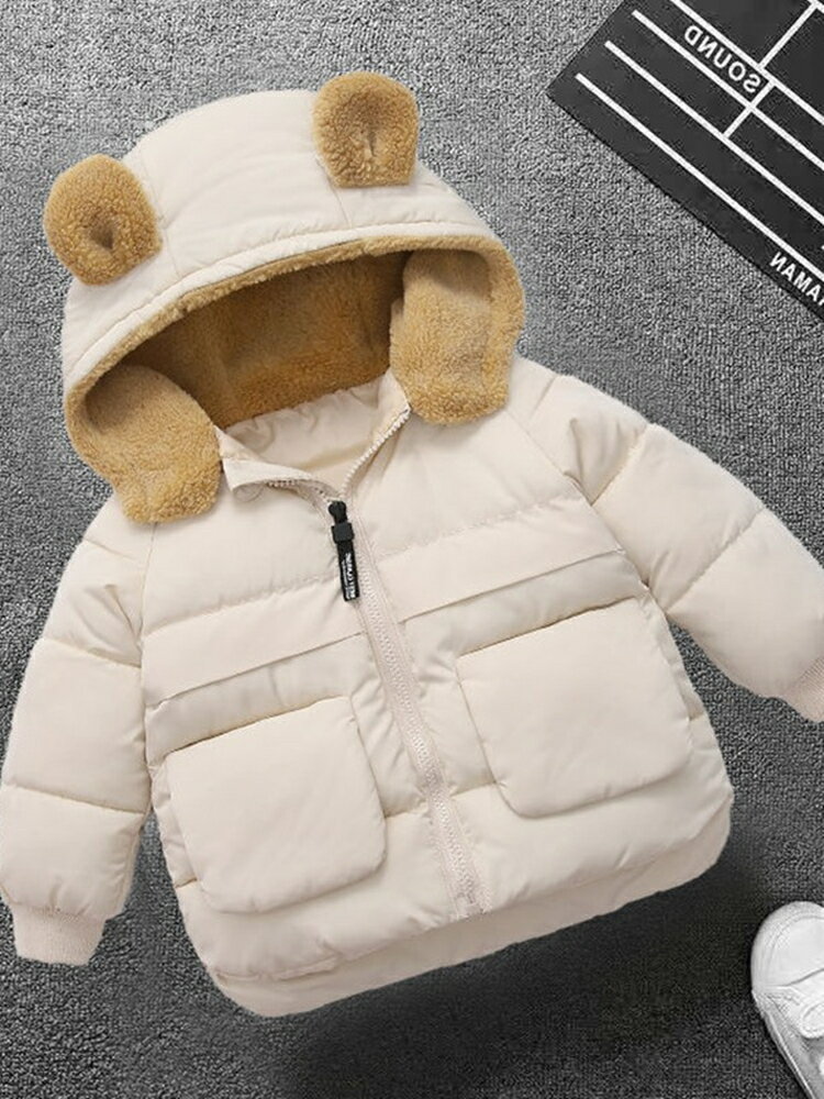 秋冬季新款兒童羽絨棉服男女中小童加絨加厚棉襖嬰兒保暖外套衣服