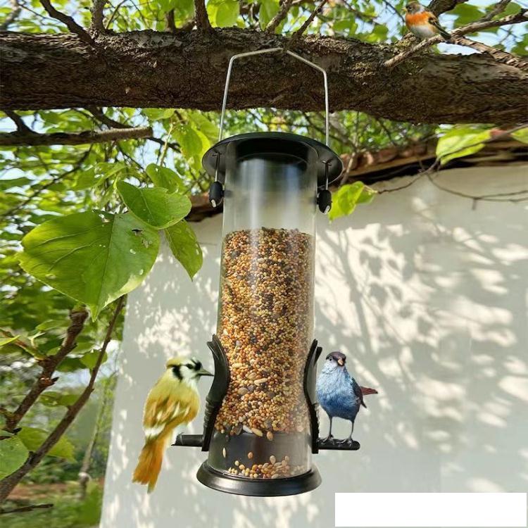 餵鳥器 戶外懶人自動室外喂鳥器 PVC金屬懸掛方便懸掛式自動喂鳥器