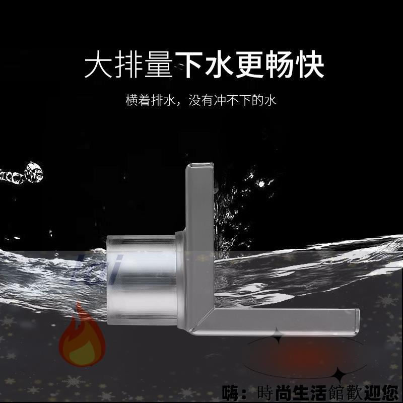 排水溝 地漏 防臭排水 加厚不銹鋼同層側排地漏304方形陽臺直排墻面L型橫排水50 75 110