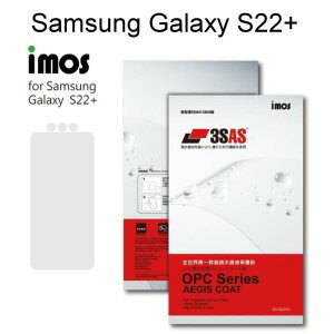 【iMos】3SAS系列保護貼 Samsung Galaxy S22+ / S22 Plus (6.55吋) 超潑水、防污、抗刮 含鏡頭貼 塑膠製品