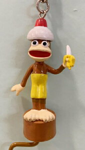 【震撼精品百貨】Curious George 好奇的喬治猴 日本喬治猴 吊飾/鑰匙圈-香蕉#01629 震撼日式精品百貨