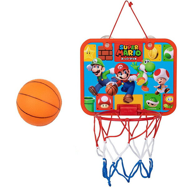 【全館95折】瑪利歐 兒童籃球框 籃球 室內籃球 吸盤 掛勾 玩具 瑪利歐兄弟 日本正版 該該貝比日本精品