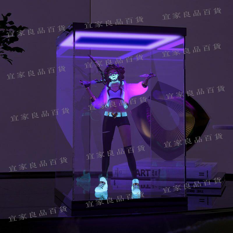 【宜家良品百貨】【新店特惠】高達彩透模型發光紫外線熒光uv燈透明防塵罩亞克力展示盒帶燈