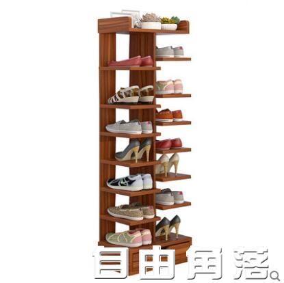多層鞋架簡易家用經濟型省空間家裡人仿實木色鞋櫃門口小鞋架宿舍