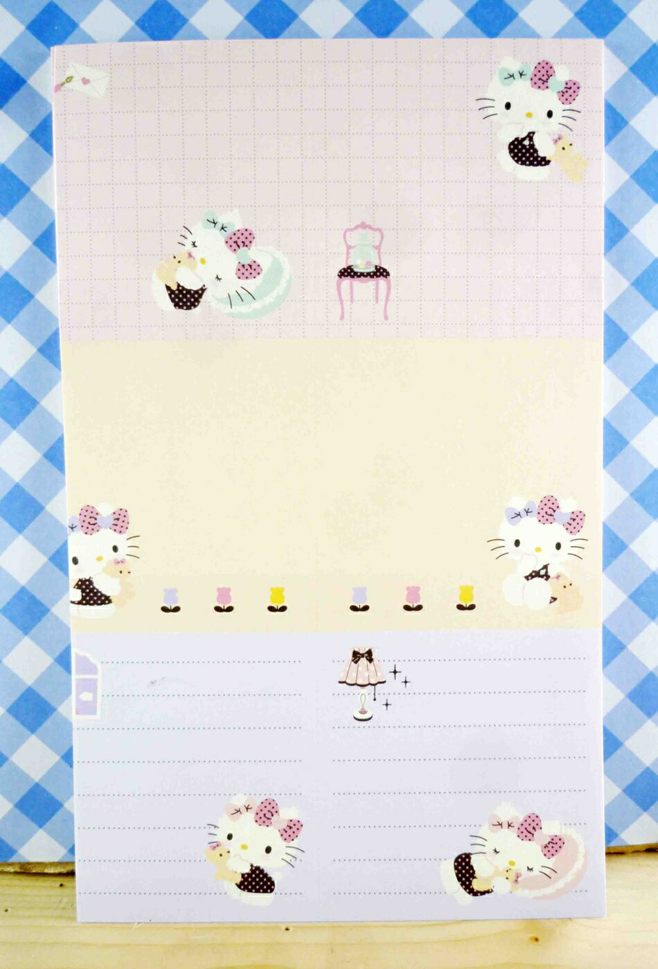 【震撼精品百貨】Hello Kitty 凱蒂貓 kitty便條紙-熊3色(大) 震撼日式精品百貨