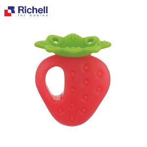 【Richell 利其爾】寶寶咬咬系列固齒器【草莓】(附盒)