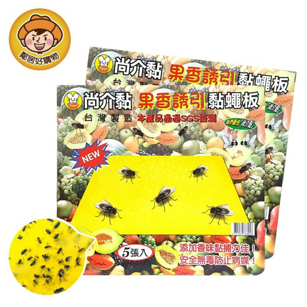 【尚介黏】果香蠅紙板(五張入) 黏繩紙 0