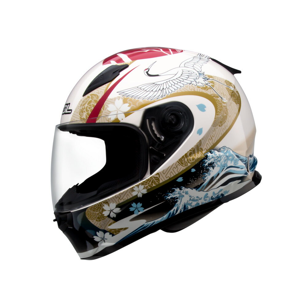 【SOL Helmets】SF-2M全罩式安全帽 (浮世繪_米白/紅) ｜ SOL安全帽官方商城