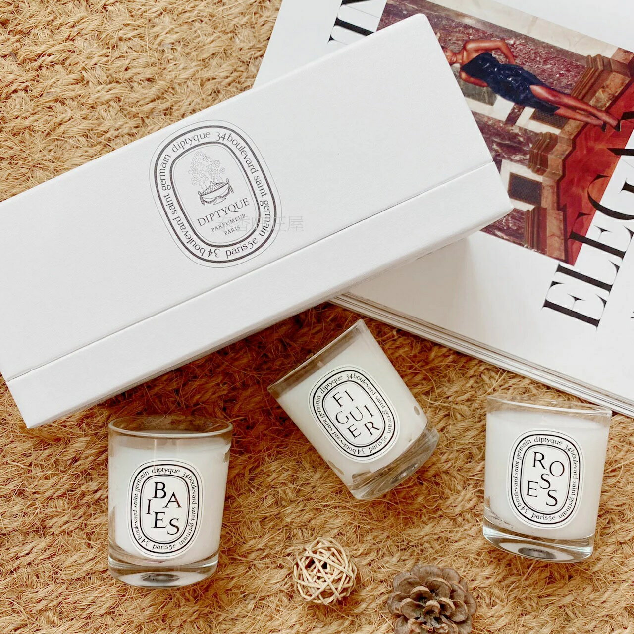 Diptyque 香氛蠟燭3入禮盒