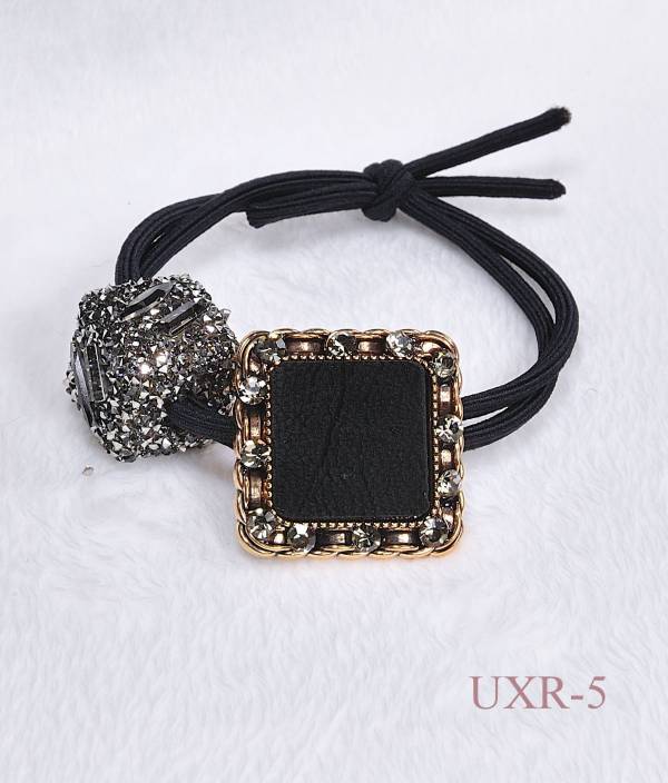現貨專區｜黑鑽黑方塊髮圈(uxr5)｜送禮精選店家★Reyna jewelry 女王飾品